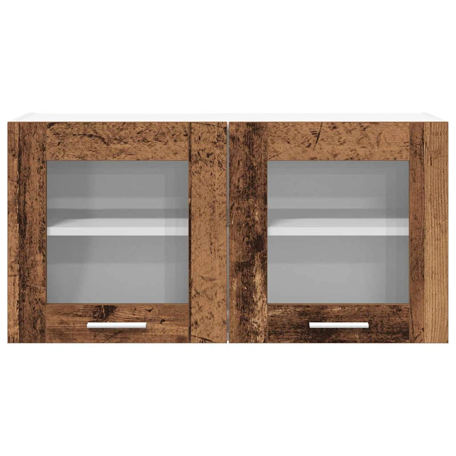 Hangkast Riga Oude Hout en Wit 80 x 31 x 40 cm Bewerkt hout