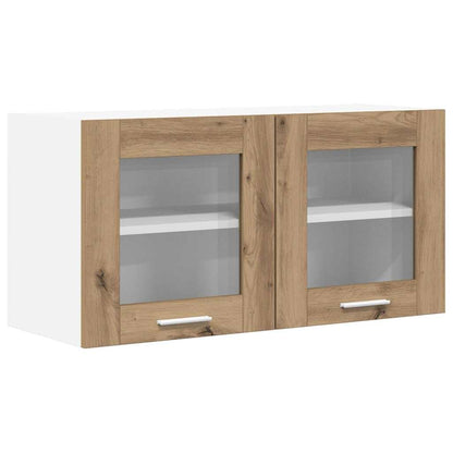 Hangkast Riga Ambachtelijke Eik en Wit 80 x 31 x 40 cm