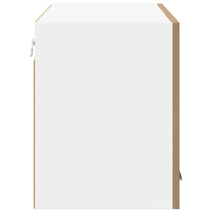 Hangkast Riga Ambachtelijke Eik en Wit 80 x 31 x 40 cm