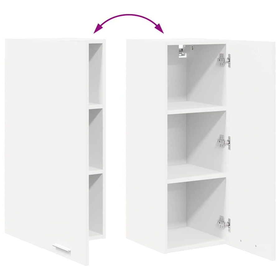 Hangkast met plank Riga Wit 30 x 31 x 80 cm Bewerkt hout