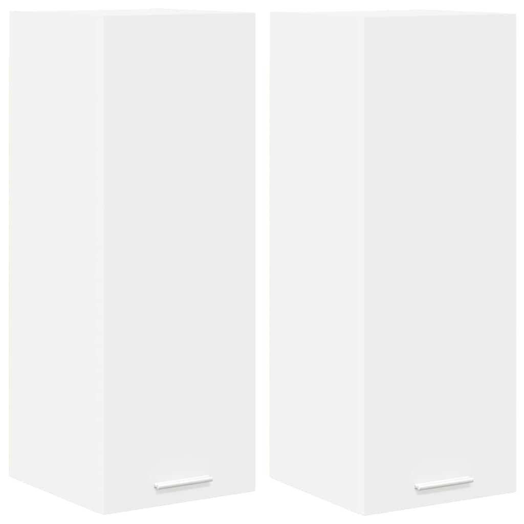 Hangkast met plank Riga 2 pcs Wit 30 x 31 x 80 cm Bewerkt hout