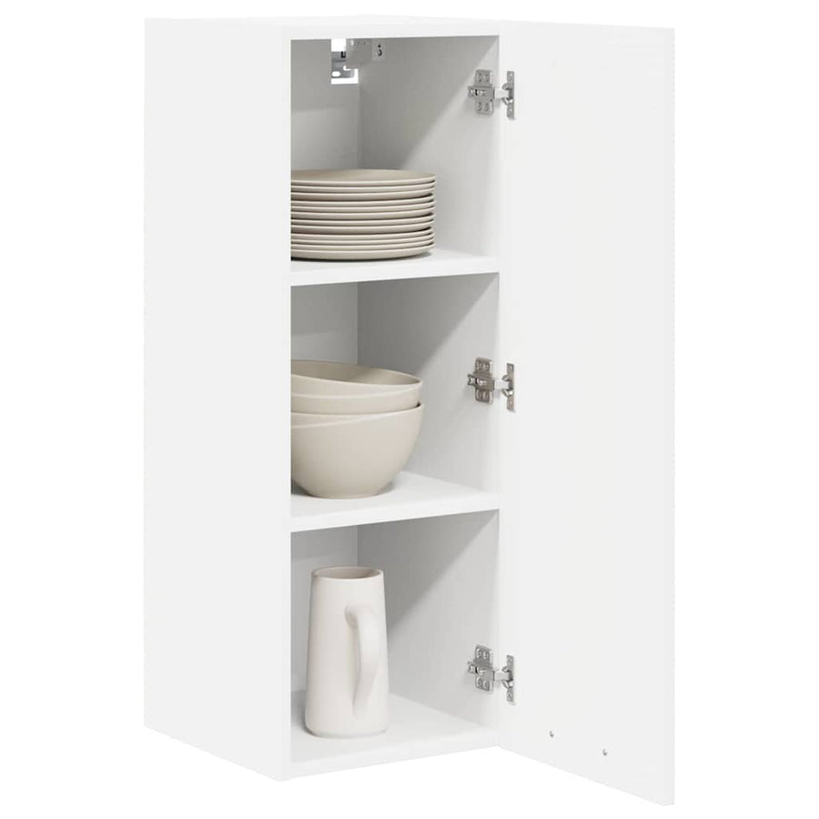 Hangkast met plank Riga 2 pcs Wit 30 x 31 x 80 cm Bewerkt hout