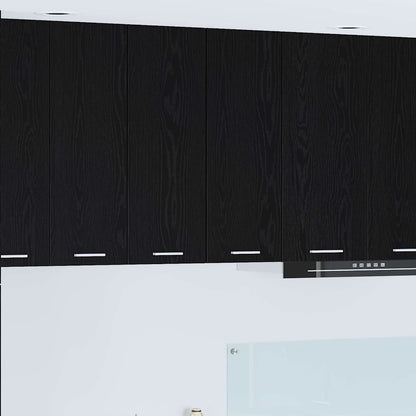 Hangkast met plank Riga 2 pcs Zwarte Eik en Wit 30 x 31 x 80 cm