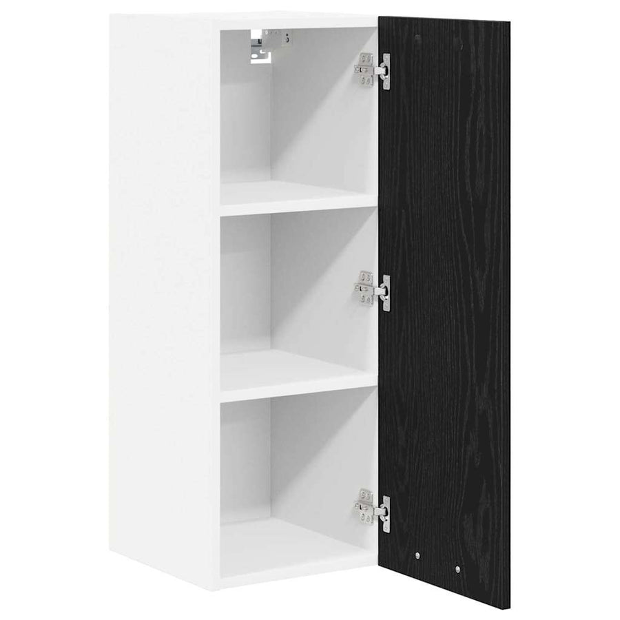 Hangkast met plank Riga 2 pcs Zwarte Eik en Wit 30 x 31 x 80 cm