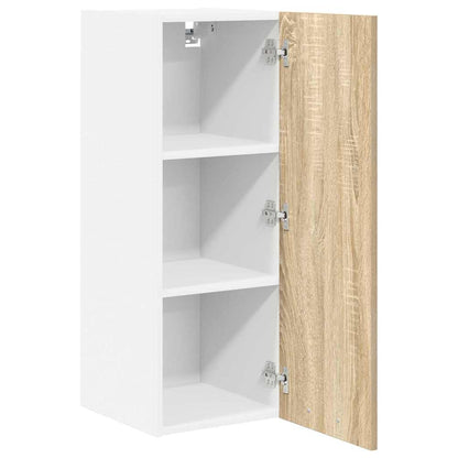 Hangkast Sonoma Eik en Wit 30 x 31 x 80 cm Bewerkt hout
