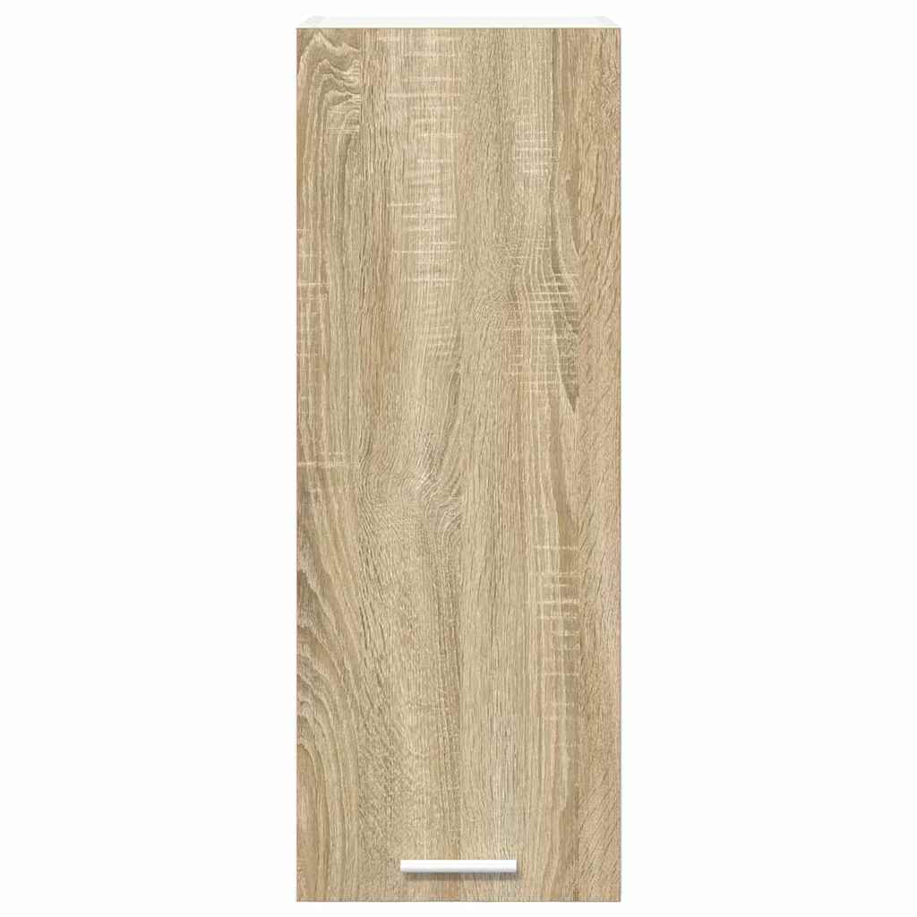 Hangkast Sonoma Eik en Wit 30 x 31 x 80 cm Bewerkt hout