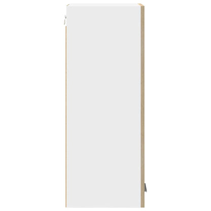 Hangkast Sonoma Eik en Wit 30 x 31 x 80 cm Bewerkt hout