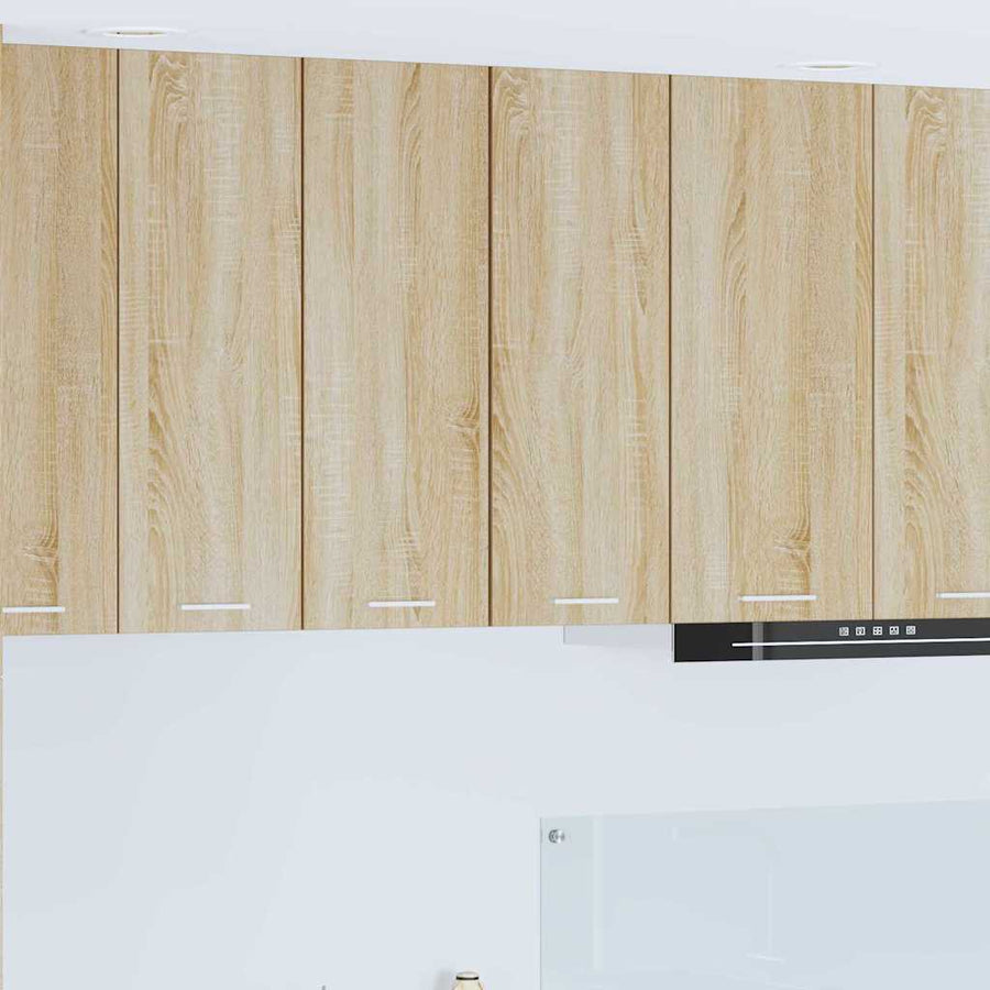 Hangkast met plank Riga 2 pcs Sonoma Eik en Wit 30 x 31 x 80 cm