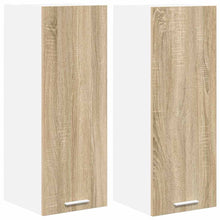 Hangkast met plank Riga 2 pcs Sonoma Eik en Wit 30 x 31 x 80 cm