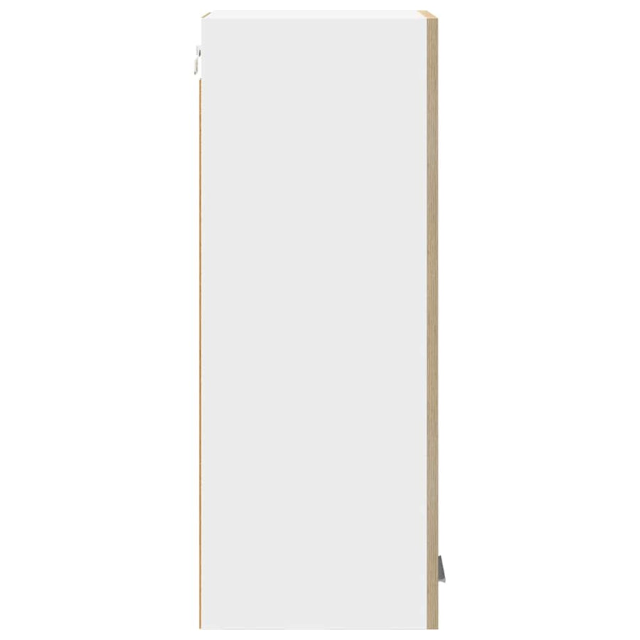 Hangkast met plank Riga 2 pcs Sonoma Eik en Wit 30 x 31 x 80 cm