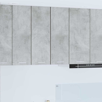 Hangkast Riga Beton Grijs en Wit 30 x 31 x 80 cm Bewerkt hout