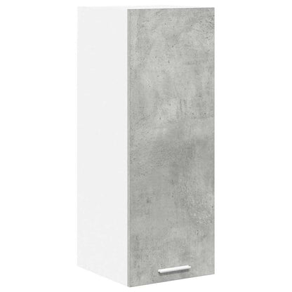 Hangkast Riga Beton Grijs en Wit 30 x 31 x 80 cm Bewerkt hout