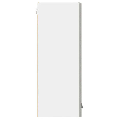 Hangkast Riga Beton Grijs en Wit 30 x 31 x 80 cm Bewerkt hout