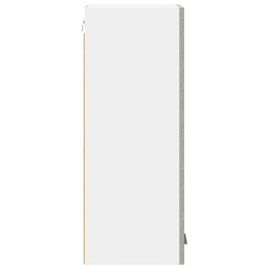 Hangkast Riga Beton Grijs en Wit 30 x 31 x 80 cm Bewerkt hout