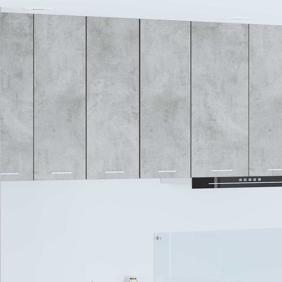 Hangkast Riga 2 pcs Beton Grijs en Wit 30 x 31 x 80 cm