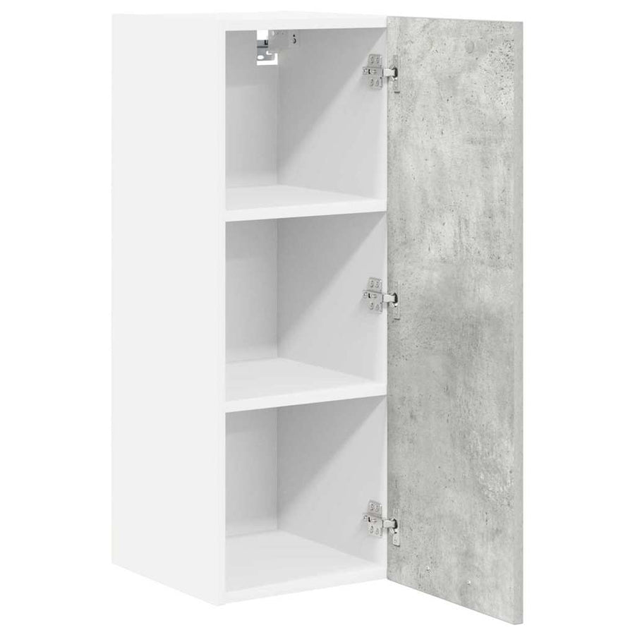 Hangkast Riga 2 pcs Beton Grijs en Wit 30 x 31 x 80 cm
