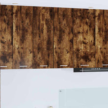 Hangkast Riga Gerookte Eik en Wit 30 x 31 x 80 cm Bewerkt hout