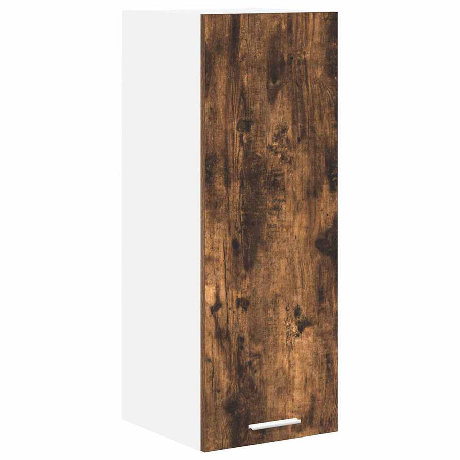 Hangkast Riga Gerookte Eik en Wit 30 x 31 x 80 cm Bewerkt hout