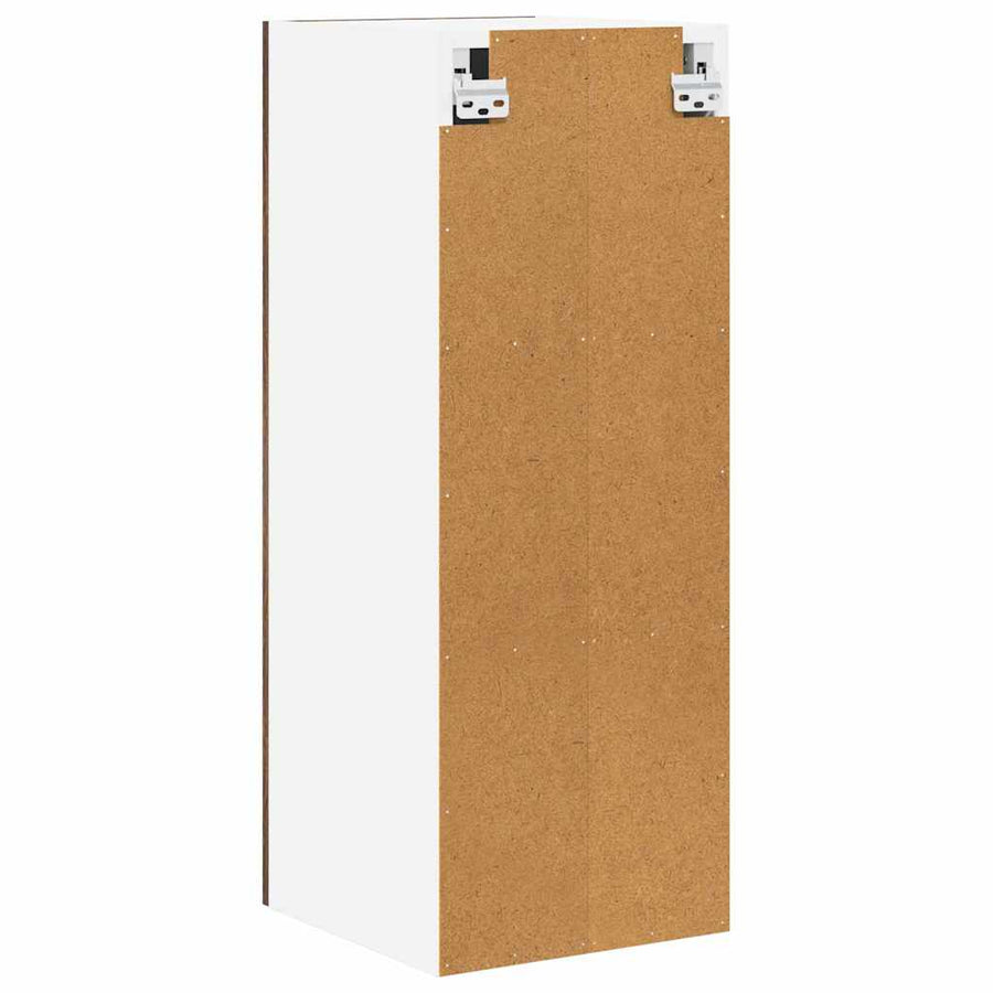 Hangkast Riga Gerookte Eik en Wit 30 x 31 x 80 cm Bewerkt hout