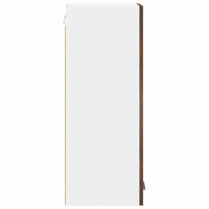 Hangkast Riga Gerookte Eik en Wit 30 x 31 x 80 cm Bewerkt hout