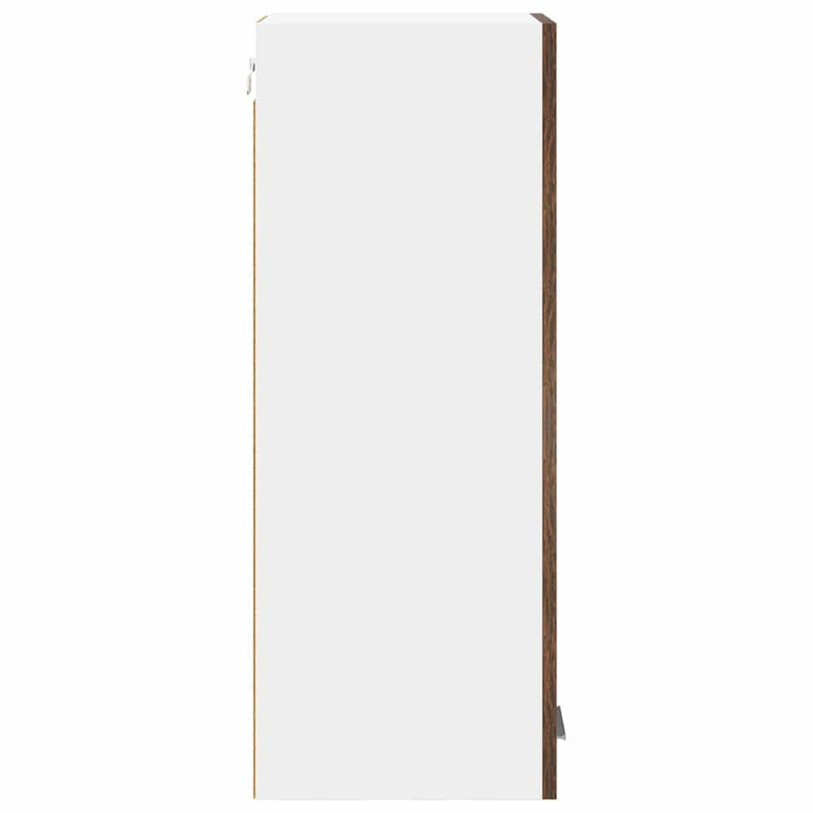 Hangkast Riga Gerookte Eik en Wit 30 x 31 x 80 cm Bewerkt hout