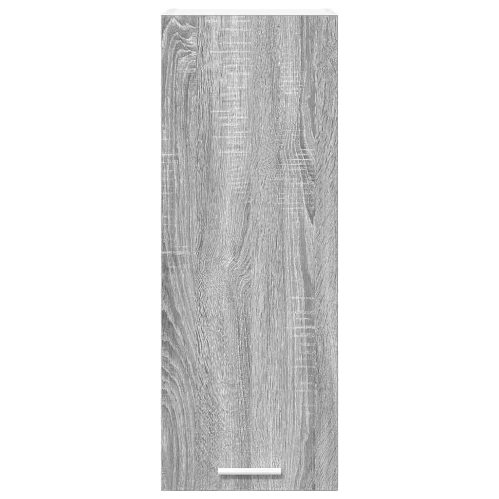 Hangkast Riga Grijs Sonoma en Wit 30 x 31 x 80 cm Bewerkt hout