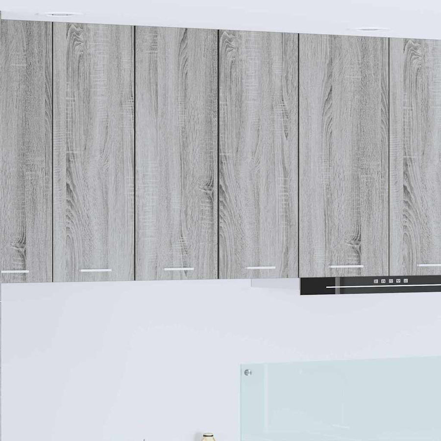 Hangkast Riga 2 pcs Grijs Sonoma en Wit 30 x 31 x 80 cm
