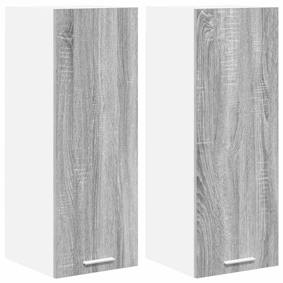 Hangkast Riga 2 pcs Grijs Sonoma en Wit 30 x 31 x 80 cm