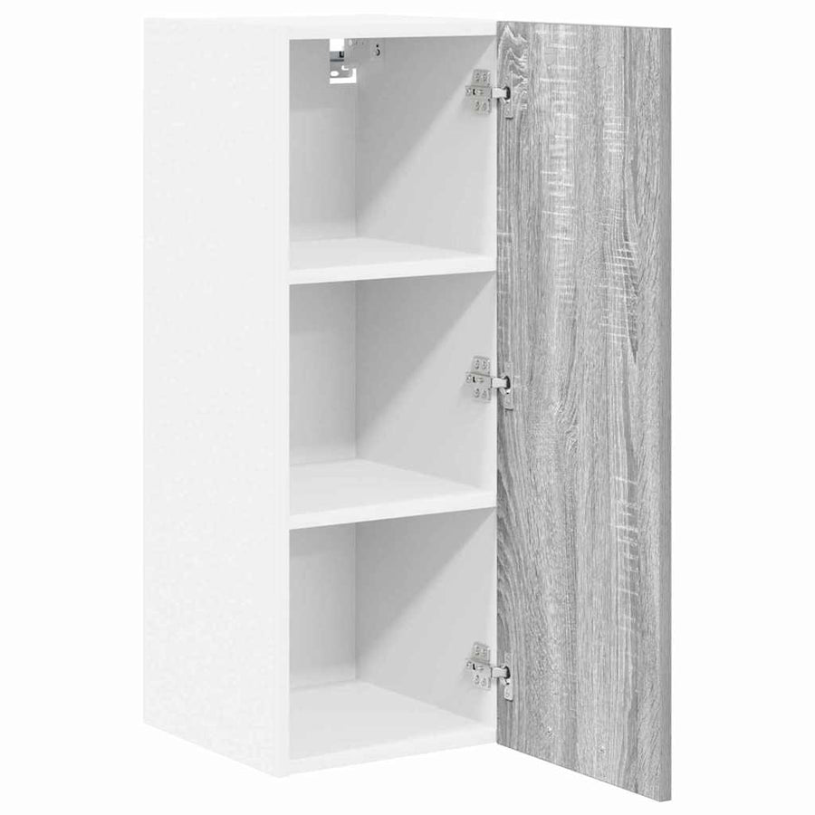 Hangkast Riga 2 pcs Grijs Sonoma en Wit 30 x 31 x 80 cm