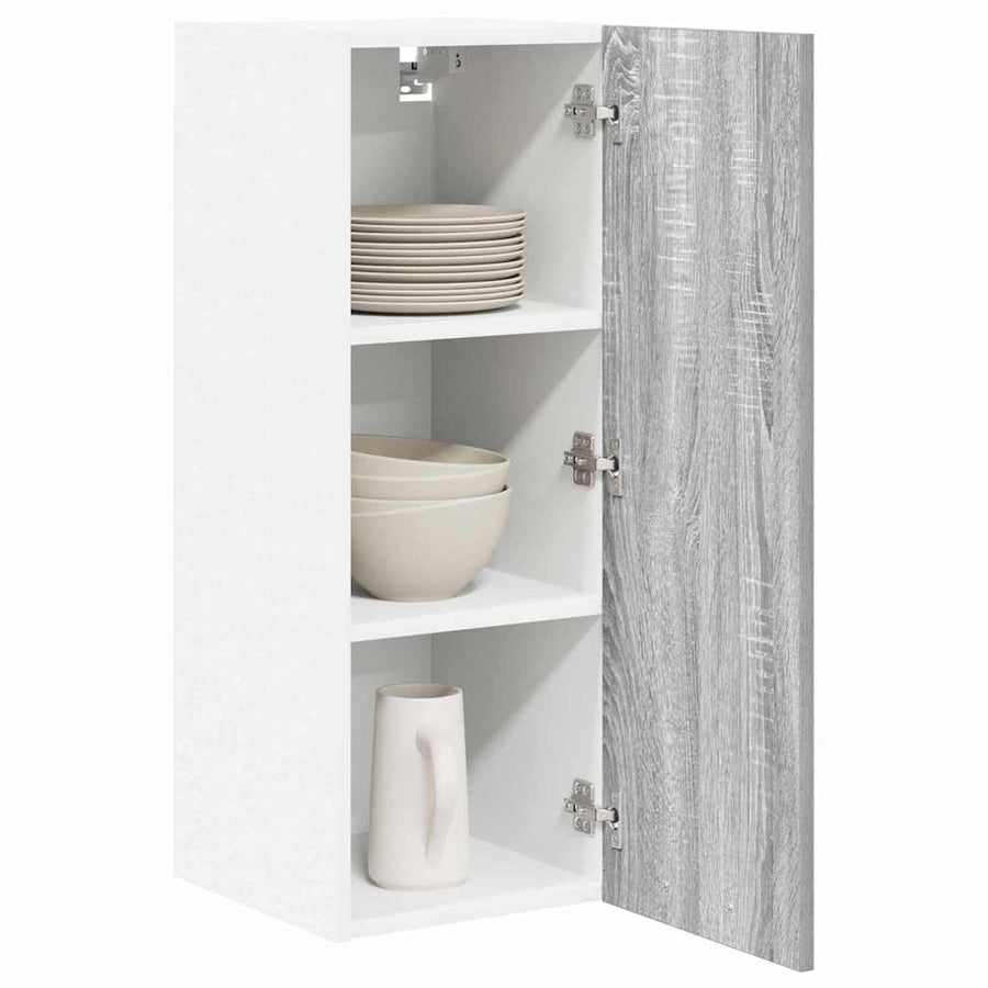 Hangkast Riga 2 pcs Grijs Sonoma en Wit 30 x 31 x 80 cm