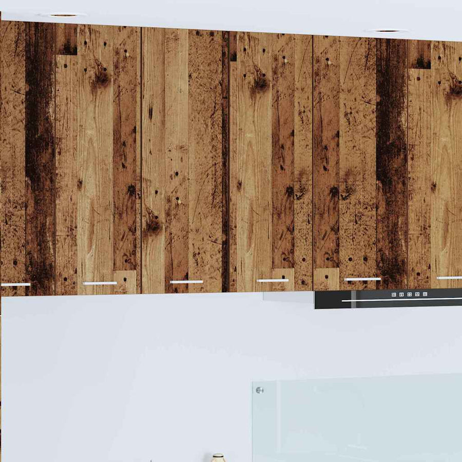 Hangkast Riga Oude Hout en Wit 30 x 31 x 80 cm Bewerkt hout