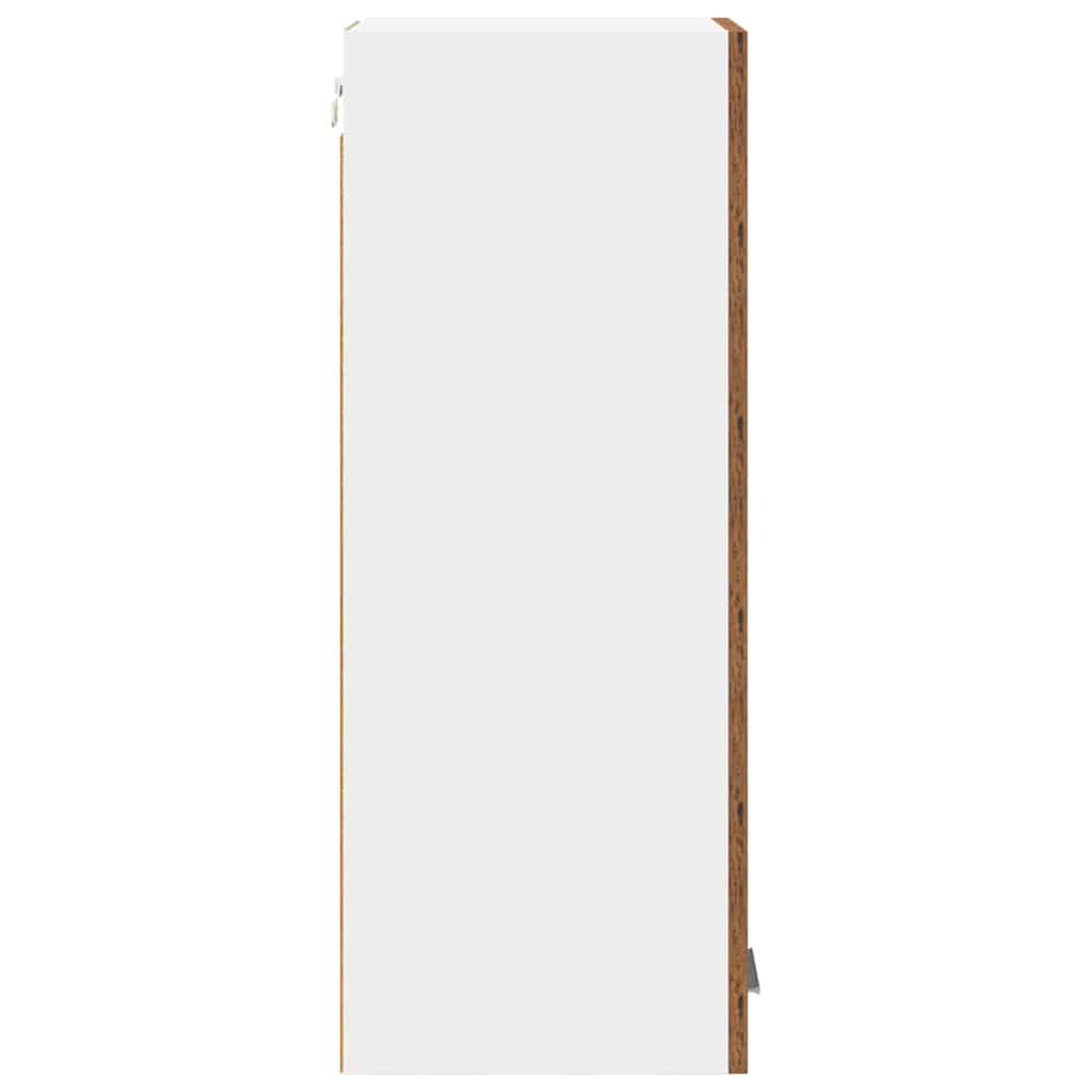Hangkast Riga Oude Hout en Wit 30 x 31 x 80 cm Bewerkt hout