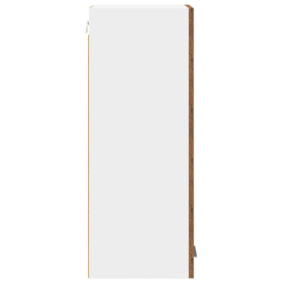 Hangkast Riga Oude Hout en Wit 30 x 31 x 80 cm Bewerkt hout