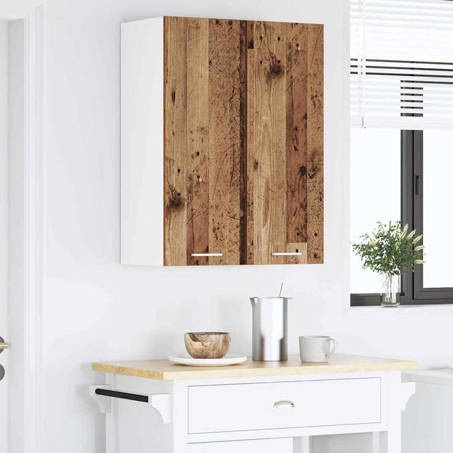 Hangkast met plank Riga 2 pcs Oude Hout en Wit 30 x 31 x 80 cm