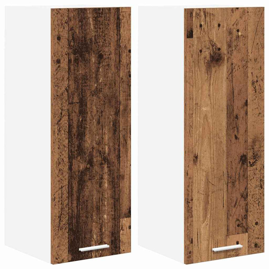 Hangkast met plank Riga 2 pcs Oude Hout en Wit 30 x 31 x 80 cm