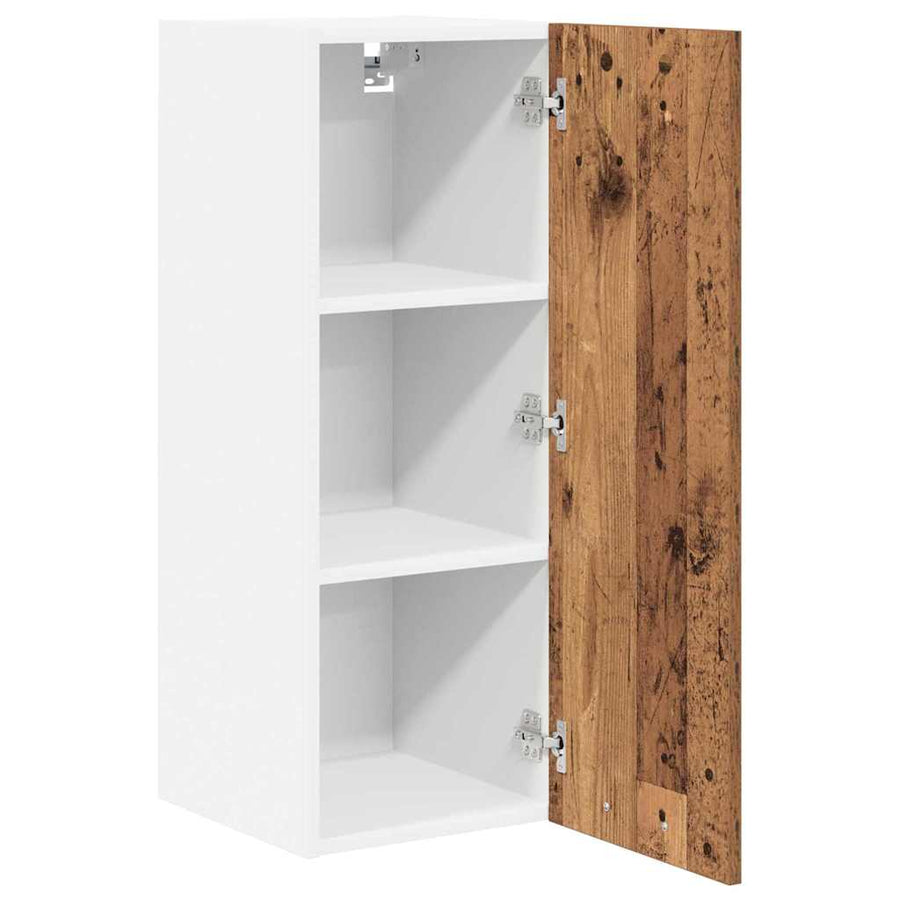 Hangkast met plank Riga 2 pcs Oude Hout en Wit 30 x 31 x 80 cm