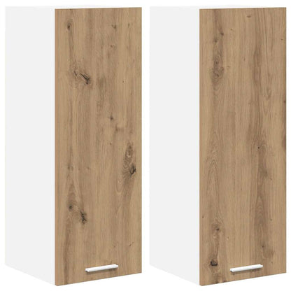 Hangkast Riga 2 pcs Ambachtelijke Eik en Wit 30 x 31 x 80 cm