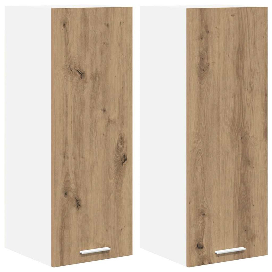 Hangkast Riga 2 pcs Ambachtelijke Eik en Wit 30 x 31 x 80 cm
