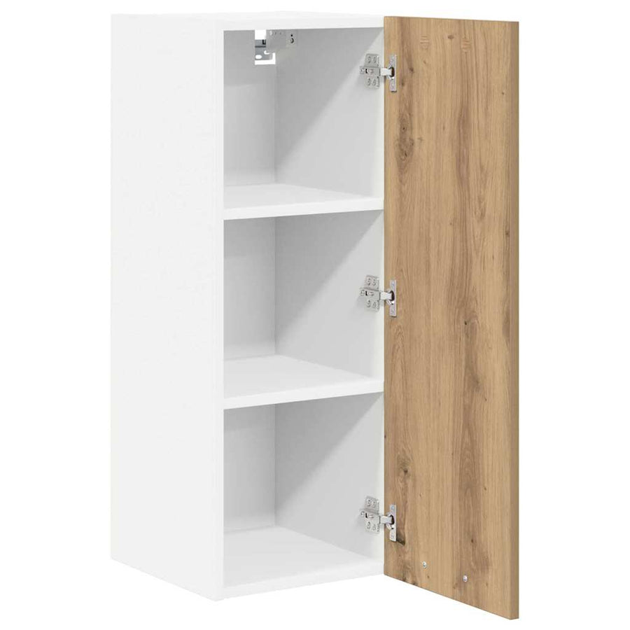 Hangkast Riga 2 pcs Ambachtelijke Eik en Wit 30 x 31 x 80 cm