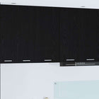 Wall Cabinet Riga Black Oak and White 40 x 31 x 80 cm Engineered Wood