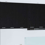 Hangkast 40x31x80 cm bewerkt hout zwart wit