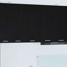 Hangkast Riga Zwarte Eik en Wit 40 x 31 x 80 cm Bewerkt hout