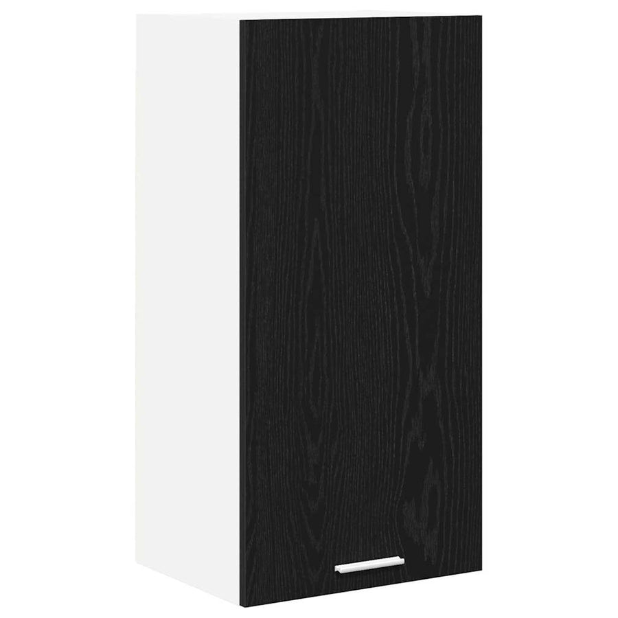 Hangkast Riga Zwarte Eik en Wit 40 x 31 x 80 cm Bewerkt hout