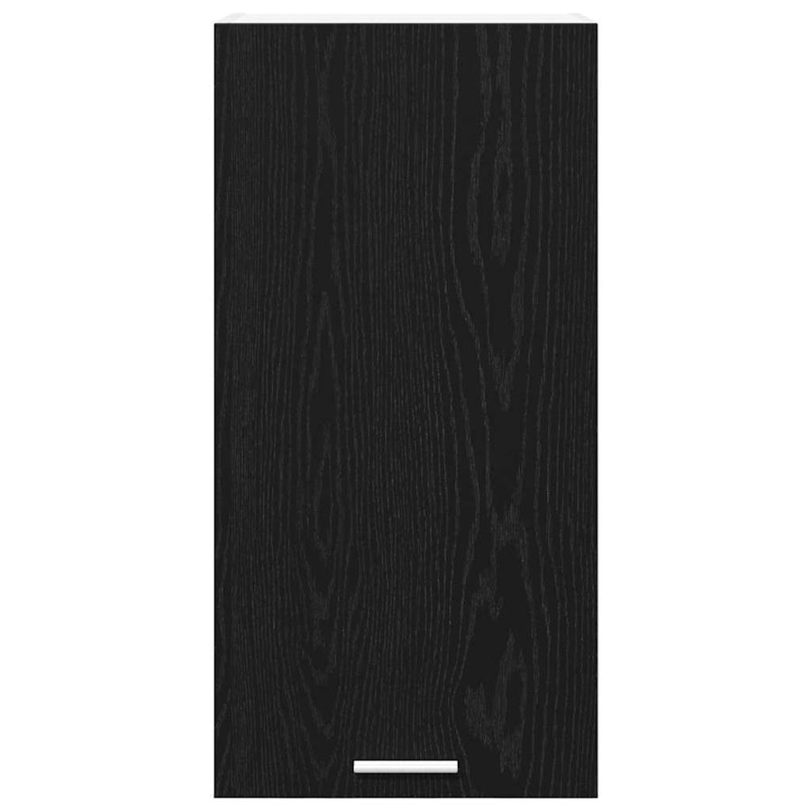 Hangkast Riga Zwarte Eik en Wit 40 x 31 x 80 cm Bewerkt hout