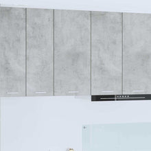 Hangkast Riga Beton Grijs en Wit 40 x 31 x 80 cm Bewerkt hout