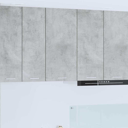 Hangkast Riga Beton Grijs en Wit 40 x 31 x 80 cm Bewerkt hout