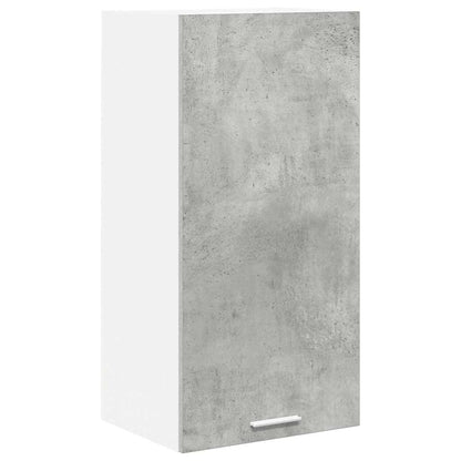 Hangkast Riga Beton Grijs en Wit 40 x 31 x 80 cm Bewerkt hout