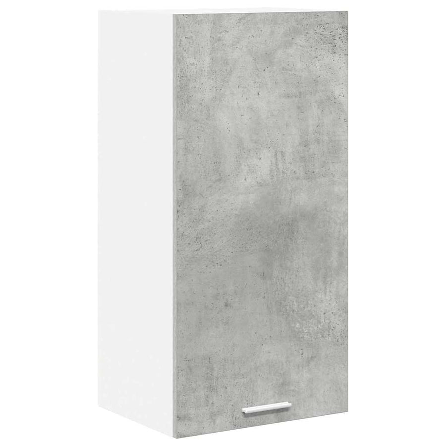 Hangkast Riga Beton Grijs en Wit 40 x 31 x 80 cm Bewerkt hout