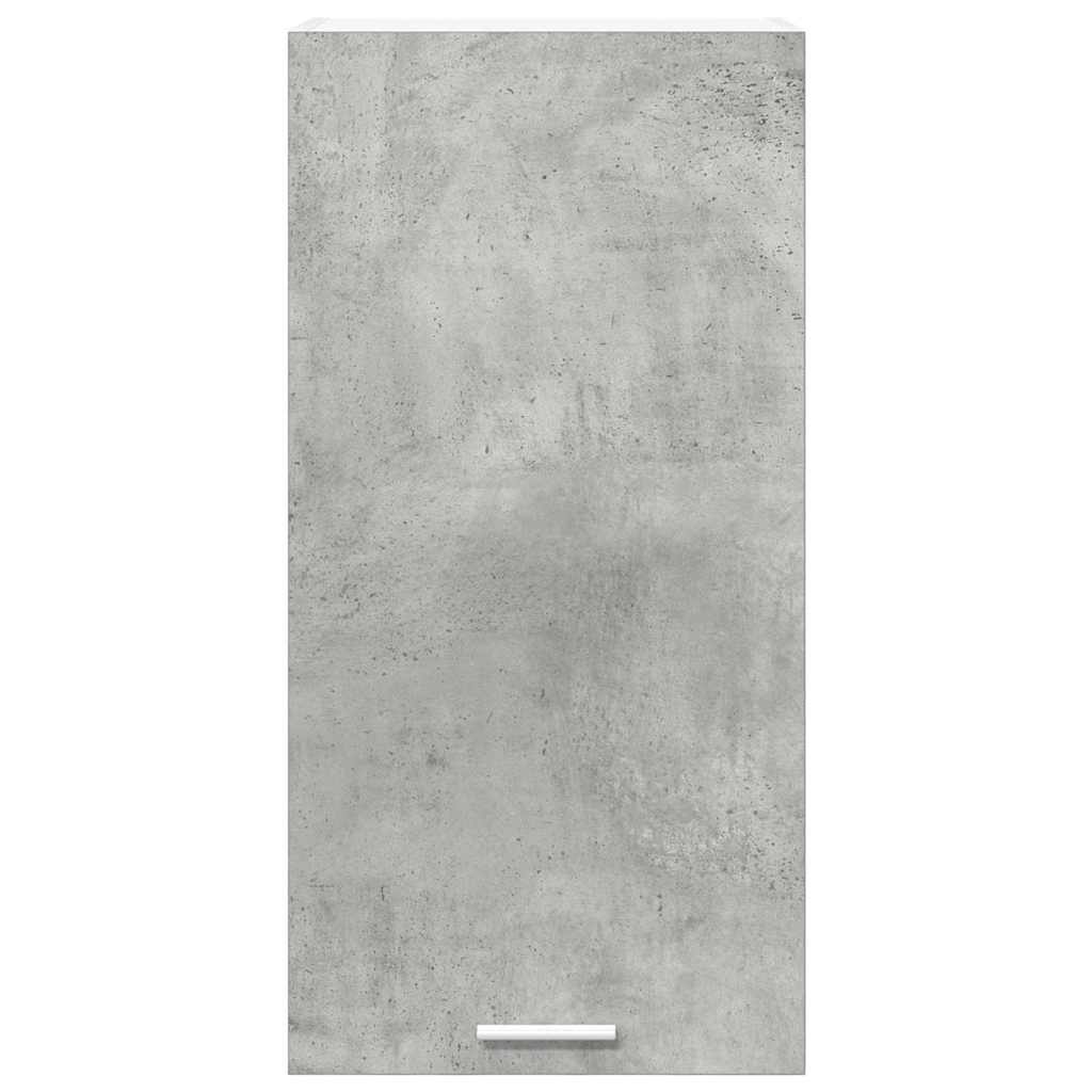 Hangkast Riga Beton Grijs en Wit 40 x 31 x 80 cm Bewerkt hout