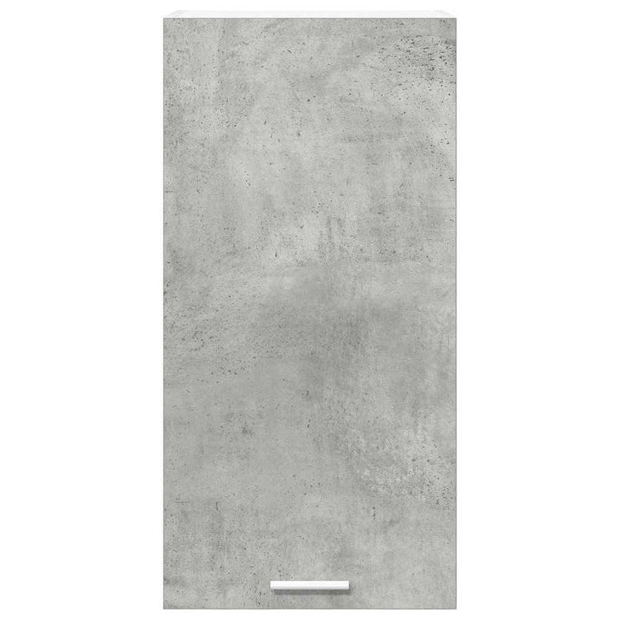 Hangkast Riga Beton Grijs en Wit 40 x 31 x 80 cm Bewerkt hout